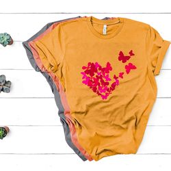 butterfly heart valentines day butterflies women girls t-shirt