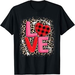 cute love heart leopard print valentines day t-shirt, valentine's day png, digital design download