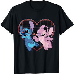 disney lilo and stitch angel heart kisses t-shirt, valentine's day png, digital design download