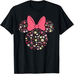 disney minnie mouse head filled with love valentine day t-shirt, valentine's day png, digital design download