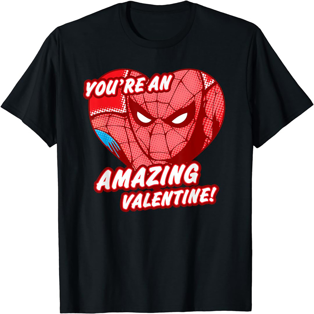 Marvel Spider-Man Heart You're an Amazing Valentine T-Shirt T-Shirt.jpg