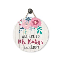 teacher door sign metal classroom sign personalized metal door hanger teacher appreciation flowers shabby chic