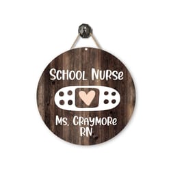 nurse personalized sign new nurse gift school nurse sign metal nurse door hanger school teacher gift stethoscope