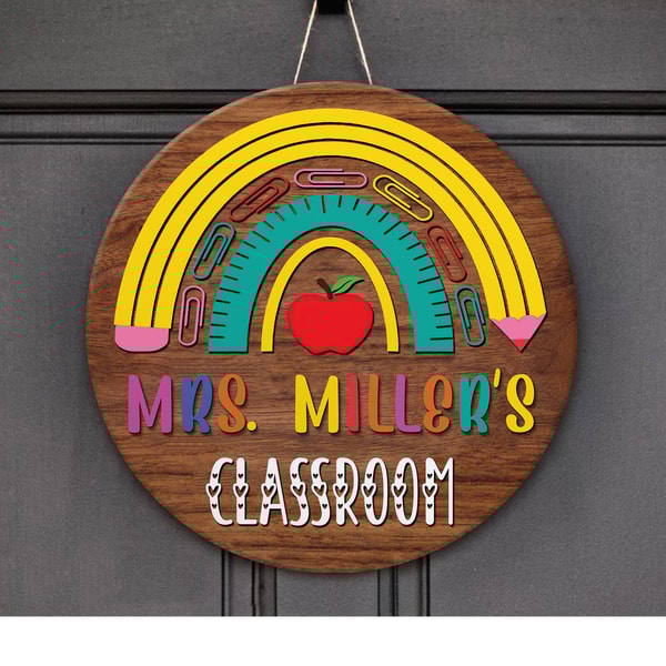 Custom Teacher Sign, Personalized Teacher Door Sign, Classro - Inspire ...