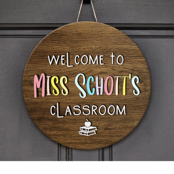 Educator Sign Custom Teacher Sign, Personalized Teacher Door Sign, Classro | Inspire ...