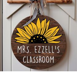 personalized teacher sign, teacher appreciation gift, classroom decor, classroom sign, back to school