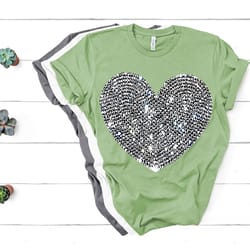 women long sleeve casual shirts fashionable valentine's day funky love heart prints crew neck long sleeve tops shirt