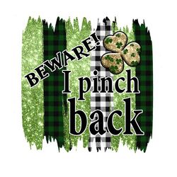 I Pinch Back Shamrock Png, St Patrick's Day Png, Shamrock Png, St Patricks Png, Lucky Png File Cut Digital Download