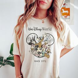 retro vintage walt disney world est 1971 shirt, mickey and friend shirt, disneyworld est 1971 shirt, disney family shirt