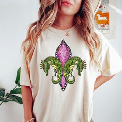 retro mardi gras crocodile shirt, nola shirt, mardi gras carnival, mardi gras animal, louisiana shirt, new orleans shirt