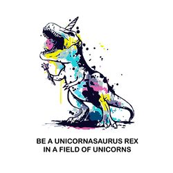 be a unicornasaurus rex in a field of unicorns svg, trending svg, saurus svg, unicorn svg, t rex svg, dinosaur svg, dino