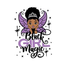 black magic girl svg, black girl svg, magic girl svg, tinker bell wings, little black queens svg, peekaboo girl svg, afr
