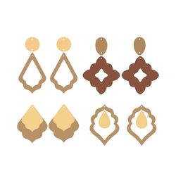 bohemians stacked earrings svg, trending svg, earrings collection svg, leather earrings svg, earrings for girl svg, earr