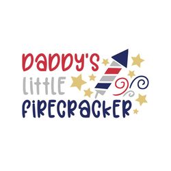 daddy's little firecracker svg