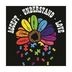 accept understand love svg, awareness svg, autism svg, autism awareness svg, autism love svg, autism puzzle svg, autism