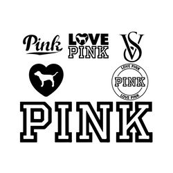 vs pink bundle svg, trending svg, love pink svg, black love pink svg, pink svg, vs pink svg, black heart dog svg, pink n