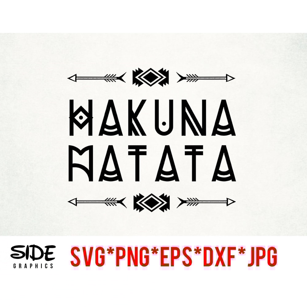 Hakuna Matata instant download digital file svg, png, eps, jpg, and dxf clip art for cricut silhouette and other cutting software.jpg