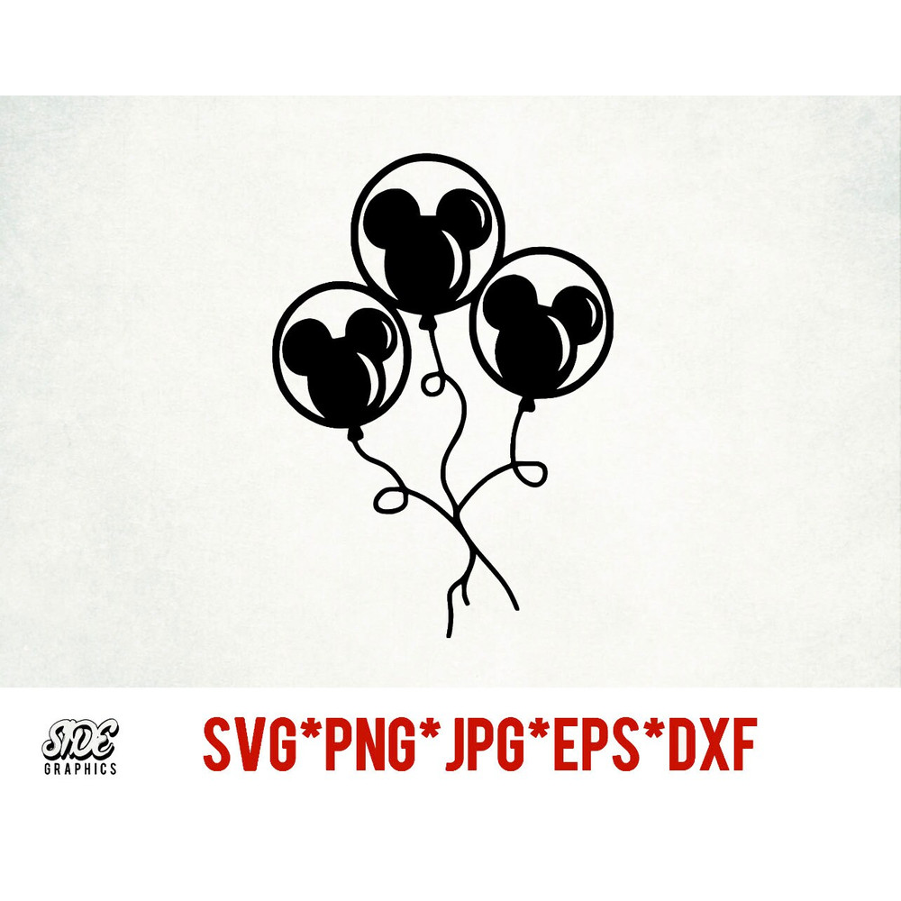 Mickey balloons instant download digital file svg, png, eps, jpg, and dxf clip art for cricut silhouette and other cutting software.jpg