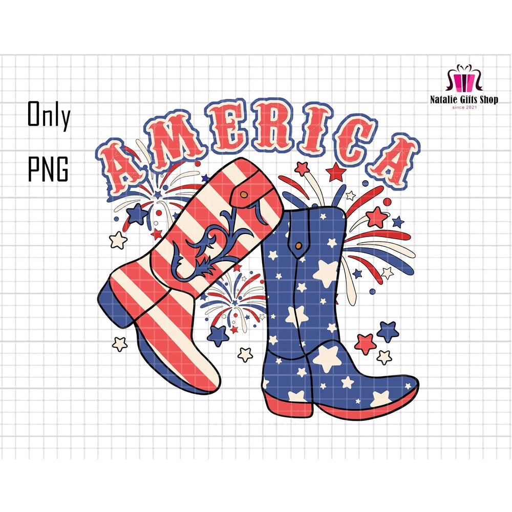 America Png, Western 4th of july Png, 4th of July Png, Patriotic, cowboy hat Png, cowboy boots, Western boots png, American flag png.jpg