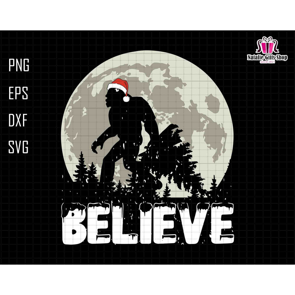 Bigfoot Christmas Svg, Believe Christmas Svg, Bigfoots Believe Svg, Sasquatch Christmas Svg, Bigfoot Lover Xmas Svg, Christmas Vacation Svg.jpg