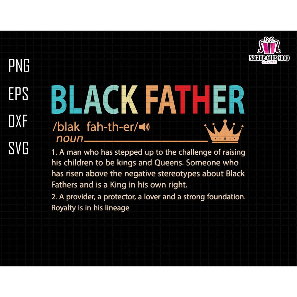 Black Father Svg, Black Father Definition Svg, Gift For Dad, Fathers Day Svg, Black Father Sublimation Design, Black Father Noun Svg.jpg