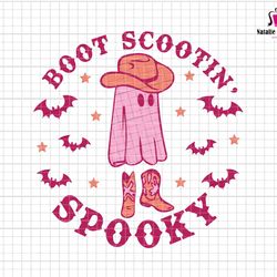boot scootin spooky svg, western ghost, retro halloween design, cowboy ghost, western halloween, vintage ghost halloween