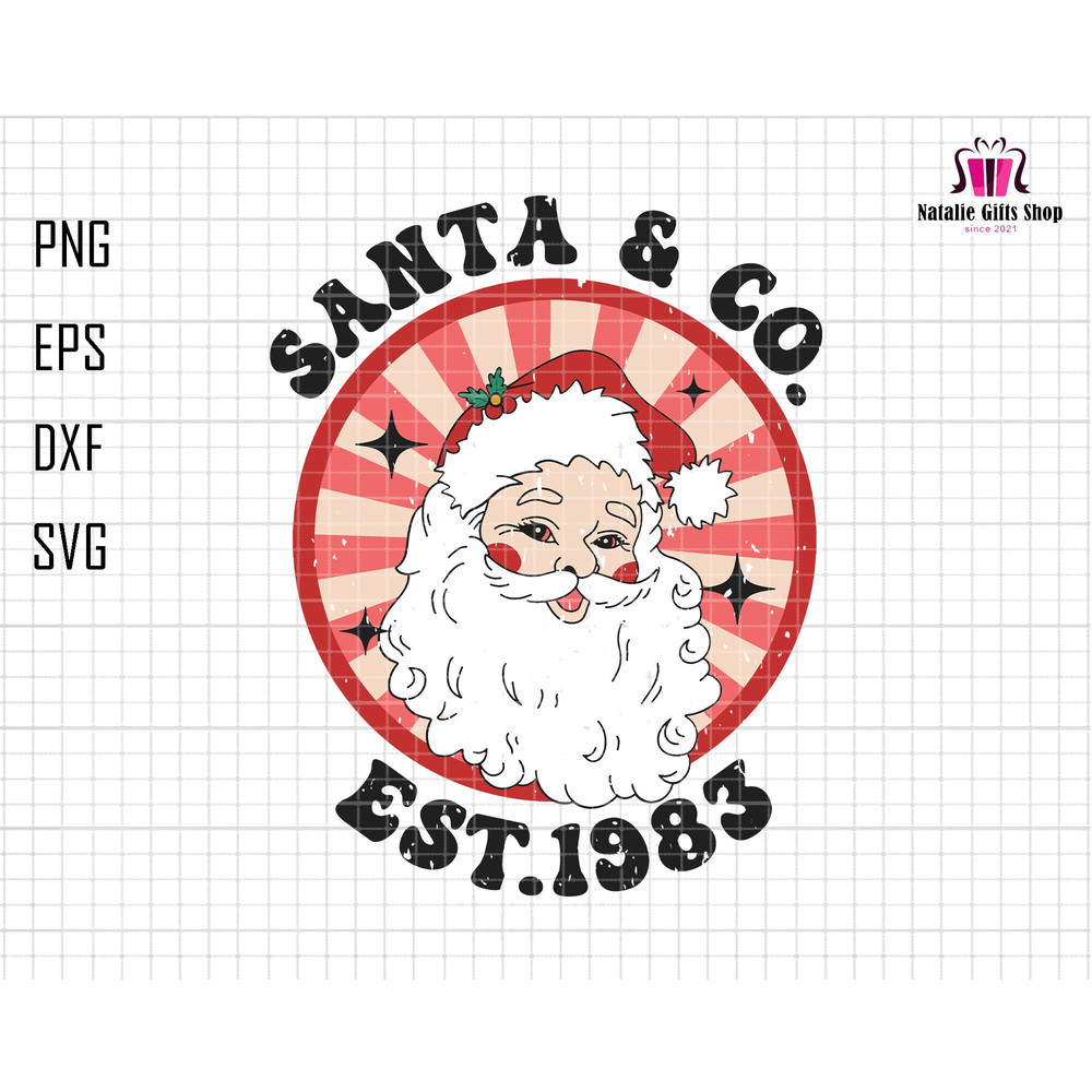 Christmas Season SVG, Santa And Co Svg, Est 1993, Christmas Vibes Svg, Retro Christmas, Winter Svg, Xmas, Santa Claus Svg, Merry Christmas.jpg