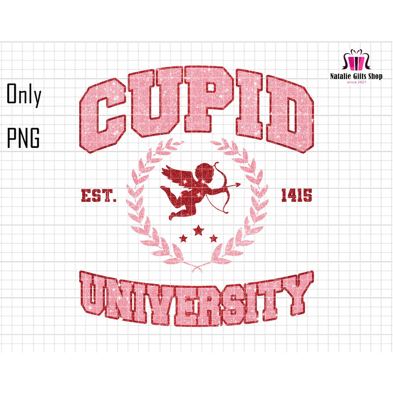 Cupid University Png, Happy Valentine's Day Png, Valentine's Day Shirt, Love Day Png, Trendy Valentine Png, Cupid Heart Png Instant Download 1.jpg
