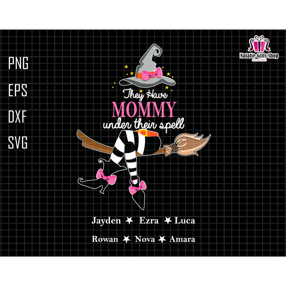 Custom Halloween Svg, Mommy Halloween Svg, Add Your Kid Name, Mom and Kid Svg, Witch Svg, Halloween Quotes Svg, Kid Halloween Svg.jpg