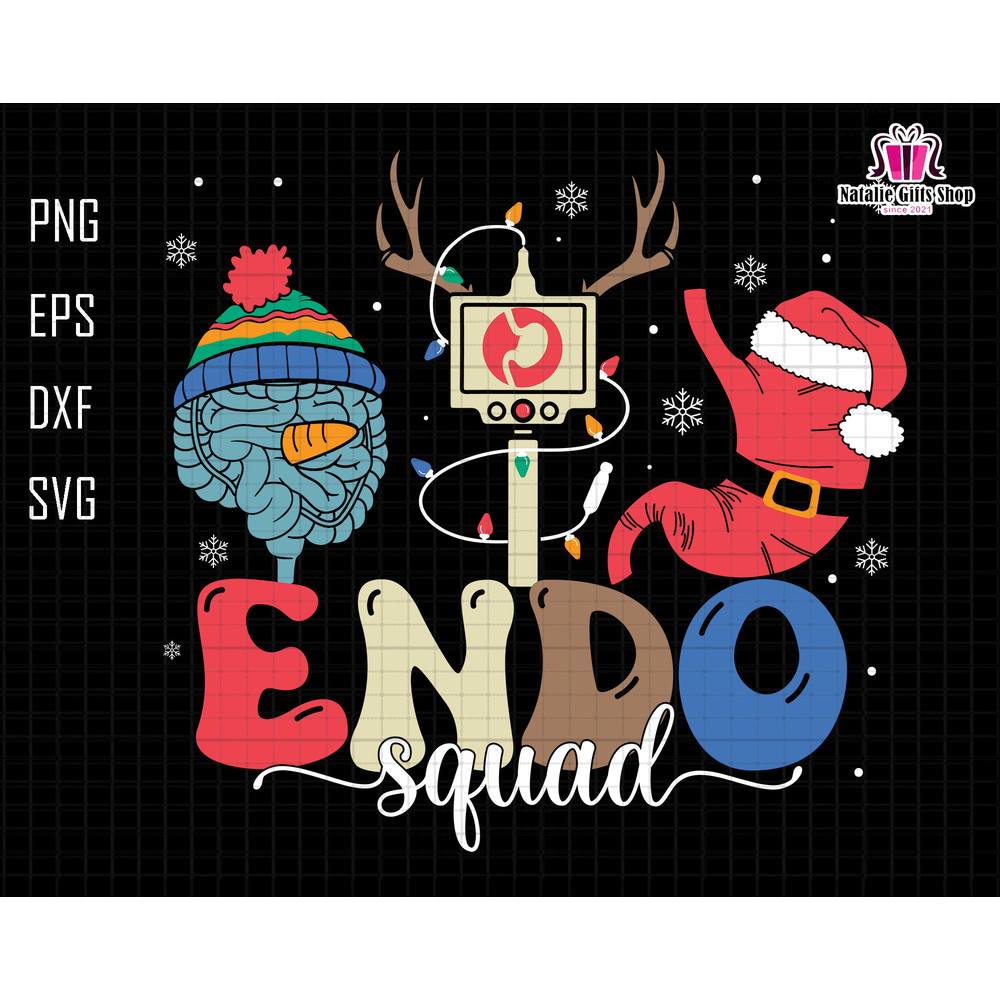 Endo Squad Svg, Stomach Santa Hat Svg, Endoscopy Tech Christmas Svg, Endo Nurse Life Svg, Matching Family Svg, Gastroenterology Xmas, Cricut.jpg