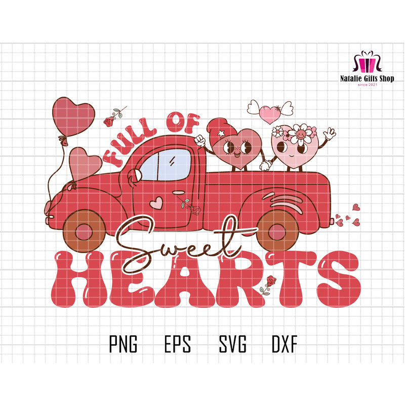 Full Of Sweet Hearts Svg, Farm Truck Heart Svg, Happy Valentine Day, Valentine Heart Svg, XOXO Svg, Couple Heart Svg, Love Ride Svg, PinkDay.jpg