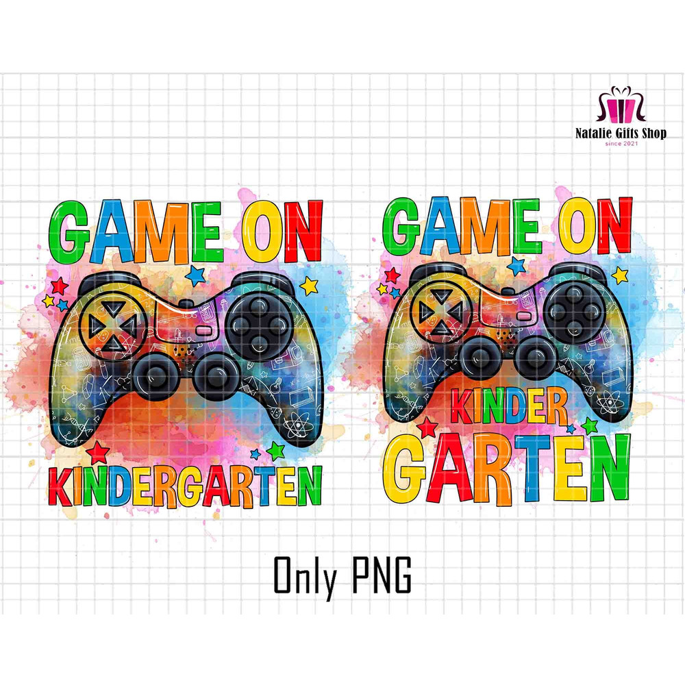 Game On Kindergarten Png, Back to School Sublimation, Gaming png, Kindergarten Png, Colorful Game Controller Png, Teacher png, Teacher life.jpg