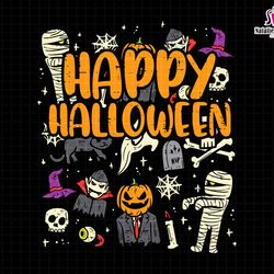 happy halloween svg, cute ghost svg, trendy halloween, spooky season svg, witch svg, vampire halloween, spooky season, d
