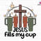 Jesus Fills My Cups Svg, Jesus Quotes, Bible Verse Svg, Faith Jesus Svg, Christian Svg, Retro Christmas Vibes Svg, Digital File Svg, Cricut.jpg