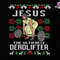 Jesus The Ultimate Deadlifter Png, Ugly Sweater Christmas, Religious Faith Gym Png, Funny Gym Png, Christian Xmas Png, Weightlifting Jesus.jpg
