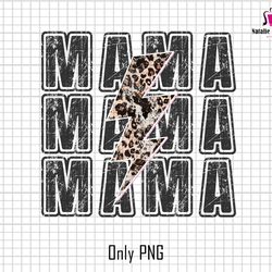 leopard mama png, stacked png, distressed png, mama lightning bolt png, mothers day png, lightning bolt png, western mam