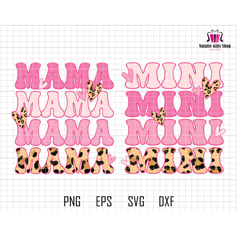 Mama Mini Matching Valentines Svg, Happy Valentines Svg, Mama Svg, Kids Svg, XOXO Svg, Mommy and Me Svg, Be Mine Svg, Valentine Heart Svg.jpg