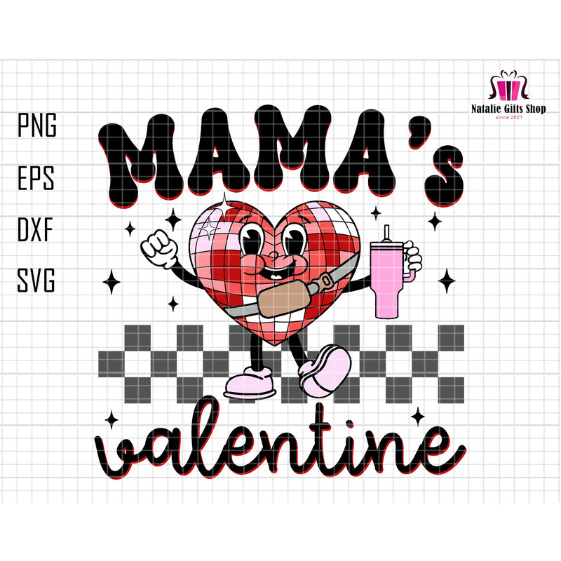 Mama's Valentine Svg, Groovy Valentine Svg, Kids Valentine Svg, Mini Valentine Svg, Mama Valentine, Retro Valentine Png, Valentine Shirt Svg.jpg