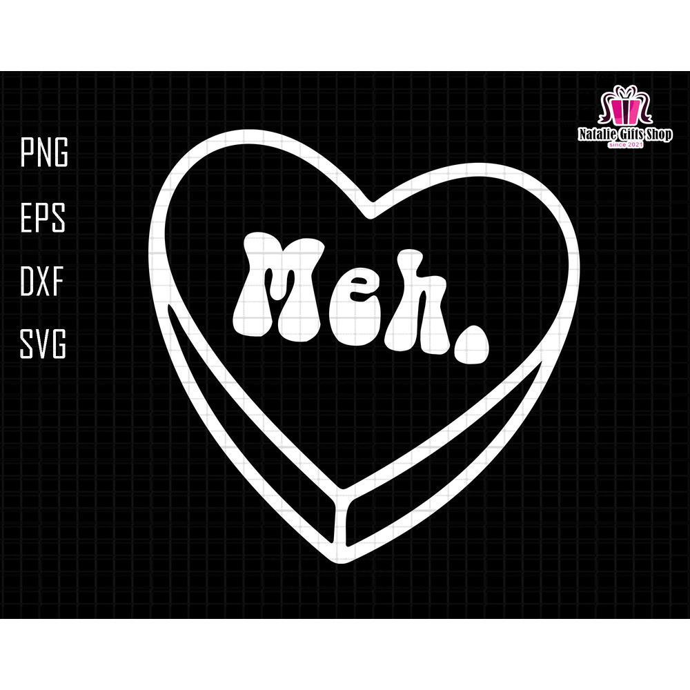 Meh Heart Svg, Anti Valentines Day Svg, Conversation Valentine Svg, Love Day Svg, Retro Valentine Heart Svg, Western Valentine Svg, RodeoSvg.jpg