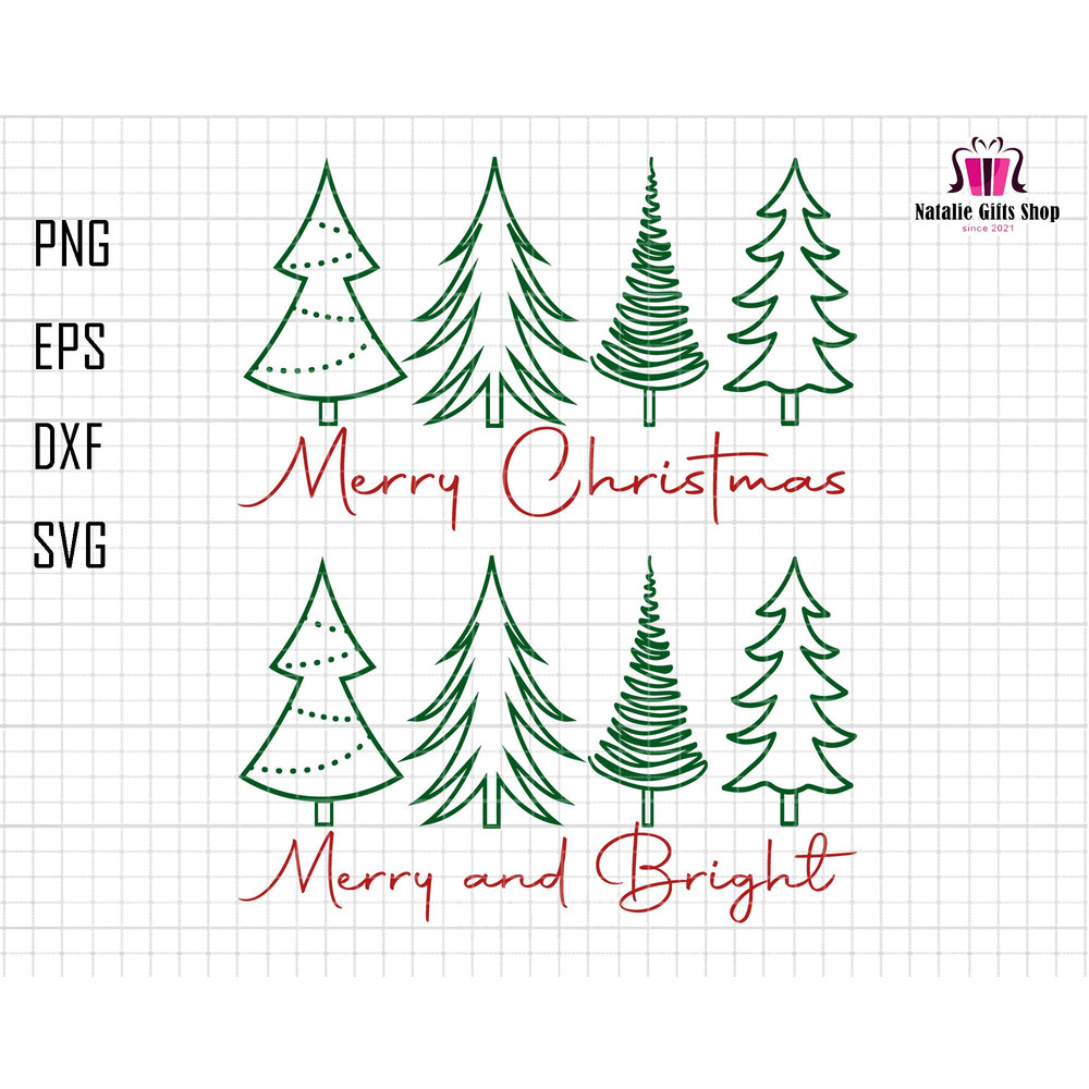Merry Christmas Svg, Merry And Bright Svg, Trendy Christmas, Retro Christmas, Christmas Tree Svg, Retro Christmas Svg, Christmas Gifts Svg.jpg