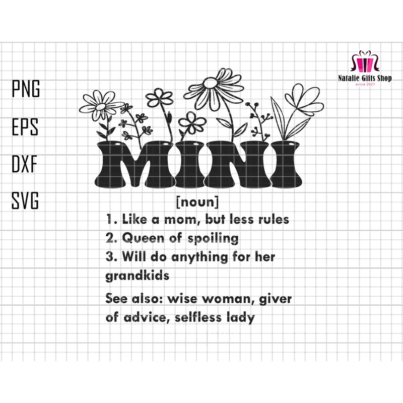 Mini Svg, Mini Flower Svg, Retro Mini Svg, Mini Definition Svg, Floral Mini Svg, Mini Quote Svg, Digital Download, Silhouette, Mini Tumbler.jpg