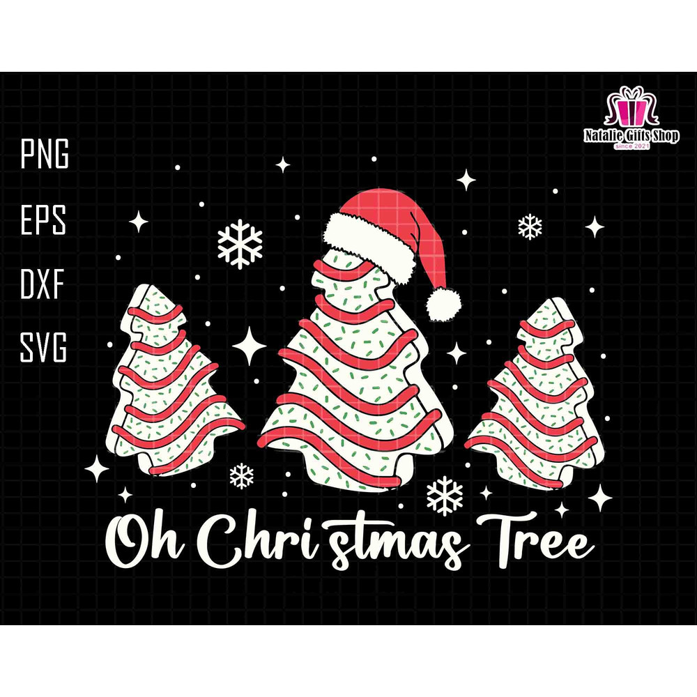 Oh Christmas Tree Svg, Christmas Tree Cake Funny, Santa Hat Svg, Winter Holiday Snack Svg, Tis The Season Christmas Cakes, Funny Xmas Svg.jpg