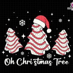oh christmas tree svg, christmas tree cake funny, santa hat svg, winter holiday snack svg, tis the season christmas cake