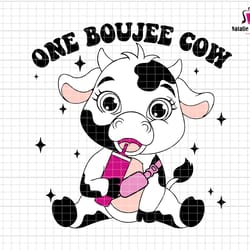 one boujee cow svg, bougie cow svg, cow stanley inspired belt bag svg, happy valentines day svg, cute dairy cow svg, tre