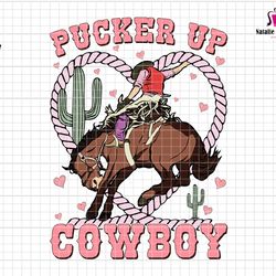 pucker up cowboy png, western valentines png, retro valentine png, valentines cowboy, valentines png, western hearts png