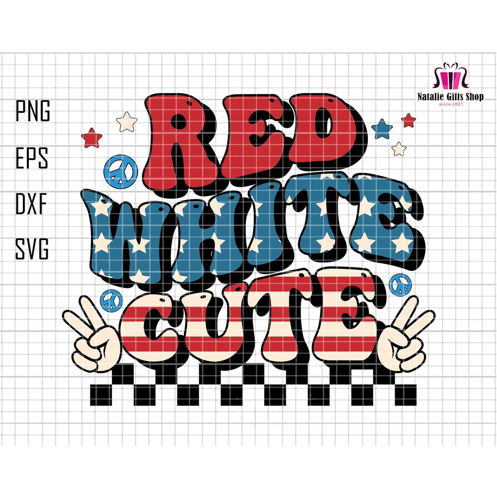 Red White and Cute Svg, American Cute Svg, American Flag Svg, Retro Patriotic Svg, Patriotic Svg, 4th of July Svg, Independence Day Svg,.jpg