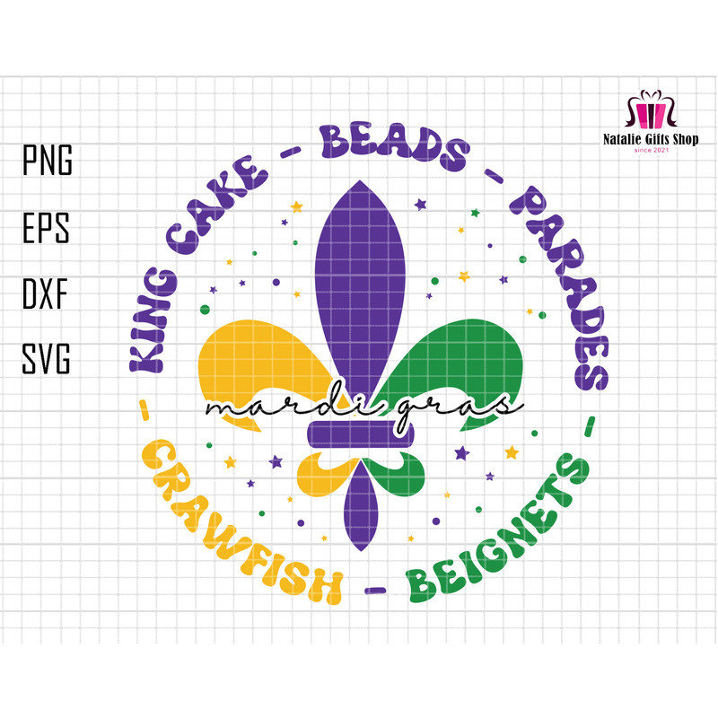 Retro Mardi Gras Svg, King Cake Svg, Beads, Parades, Crawfish, Beignets, Fleur De Lis Svg, Boujee Mardi Gra Svg,NOLA Svg,Mardi Gras Carnival.jpg