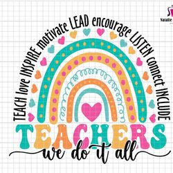 retro teacher we do it all svg, inspiration teacher svg, teacher svg, teacher life svg, back to school, 1st day of schoo