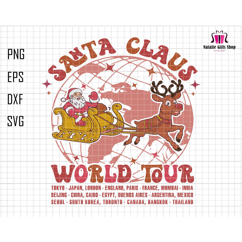 Santa Claus World Tour Svg, Santa Claus Svg, Vintage Christmas Svg, Reindeer Svg, Trendy Christmas Svg, Merry Christmas, Christmas Quote Svg 1.jpg