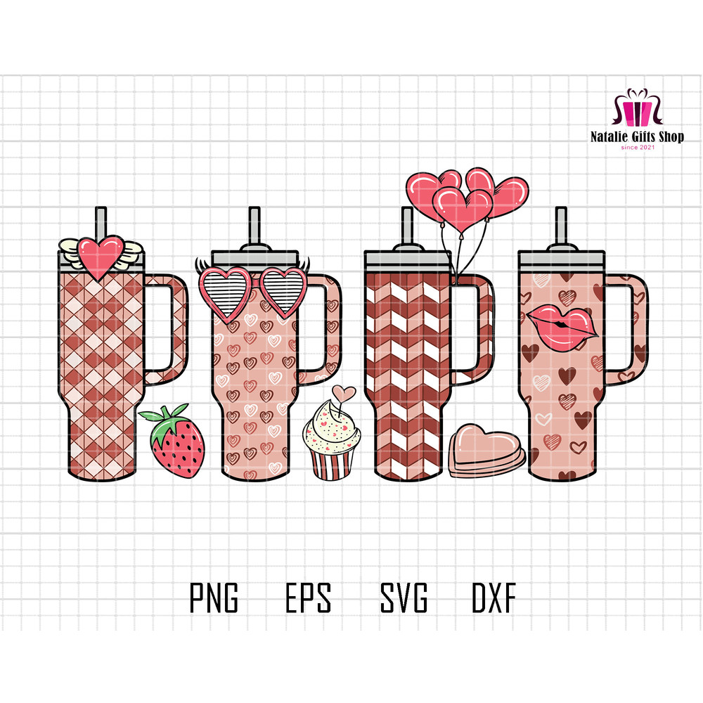 Stanley Tumbler Inspired SVG, Valentines Day Svg, Cute Valentines Svg, Valentine Shirt Svg, Xoxo Svg, Retro Valentine Svg, Valentine Shirt.jpg